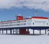 Die deutsche Forschungsstation Neumayer III in der Antarktis kurz nach ihrer Inbetriebnahme im Jahr 2009. Die ursprüngliche Stromversorgung durch Dieselmotoren soll jetzt zunehmend durch Windkraft- und Solaranlagen ergänzt werden.