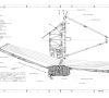Eine Konstruktionszeichnung des James Webb Space Telescope (JWST).